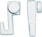 8100031 - Mini picture hook, all-metal, short screw, white